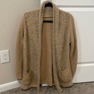 Cozy sweater cardigan tan color